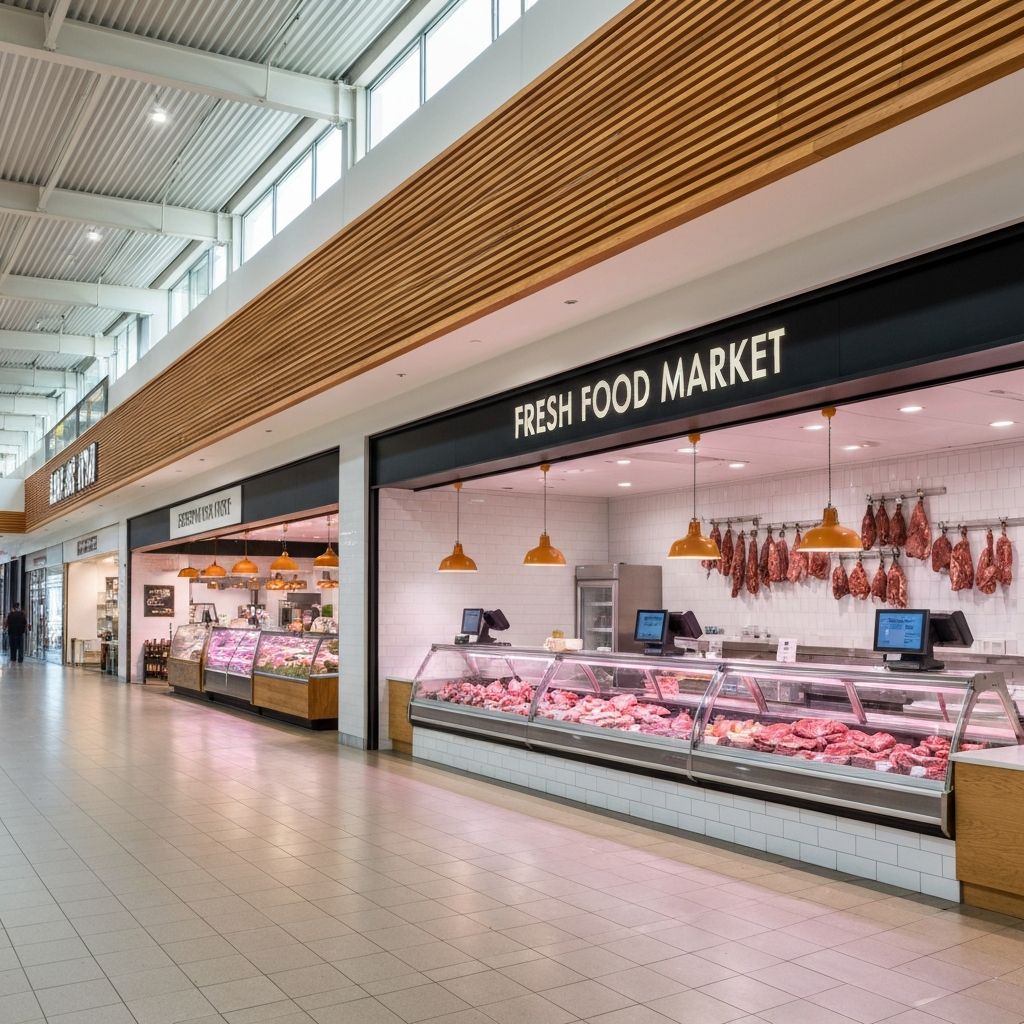 Pacific Fair Shopping Centre Fresh Food Market where Salt and Smoke Meat Co is located, Broadbeach QLD
